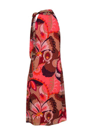 Current Boutique-Trina Turk - Multicolored Paisley Printed Tie Neck Shift Dress Sz 0