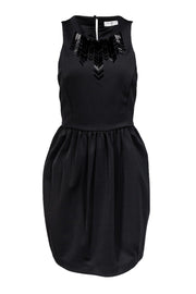 Current Boutique-Trina Turk - Black Dress w/ Chevron Beading Sz 4