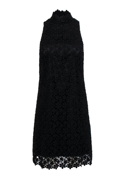Current Boutique-Trina Turk - Black Floral Lace Sleeveless Shift Dress Sz 4