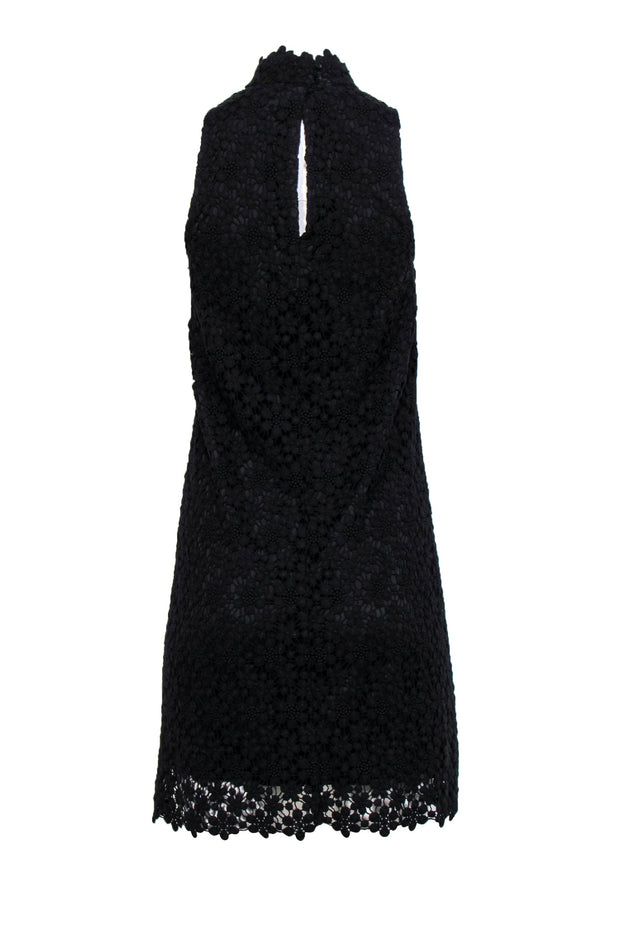 Current Boutique-Trina Turk - Black Floral Lace Sleeveless Shift Dress Sz 4