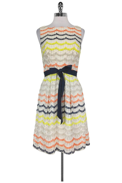 Current Boutique-Trina Turk - Multicolor Scalloped Party Dress Sz 4