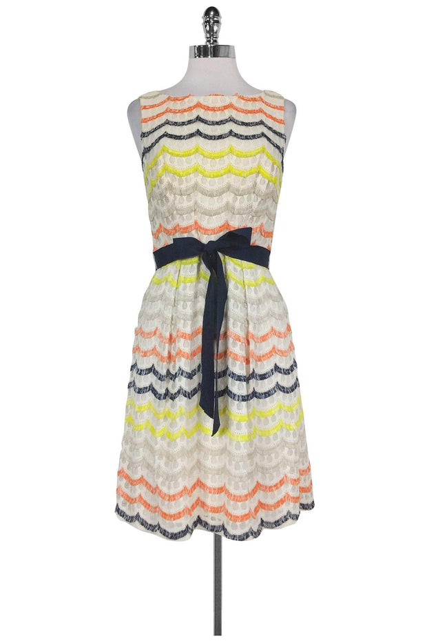 Current Boutique-Trina Turk - Multicolor Scalloped Party Dress Sz 4