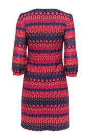 Current Boutique-Trina Turk - Multicolored Eyelet Crochet Shift Dress Sz 4