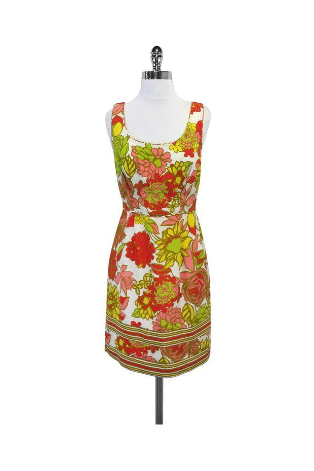 Current Boutique-Trina Turk - Multicolor Floral Silk Dress Sz 4