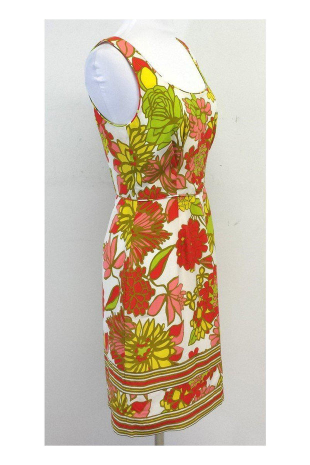 Current Boutique-Trina Turk - Multicolor Floral Silk Dress Sz 4