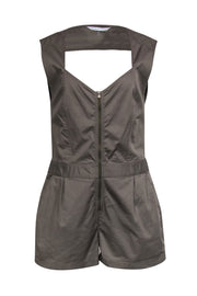 Current Boutique-Trina Turk - Olive Green Utilitarian Romper Sz 12