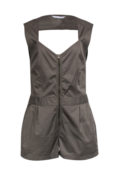 Current Boutique-Trina Turk - Olive Green Utilitarian Romper Sz 12