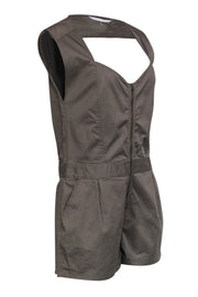Current Boutique-Trina Turk - Olive Green Utilitarian Romper Sz 12