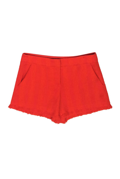 Current Boutique-Trina Turk - Orange Woven Fringe Shorts Sz 0