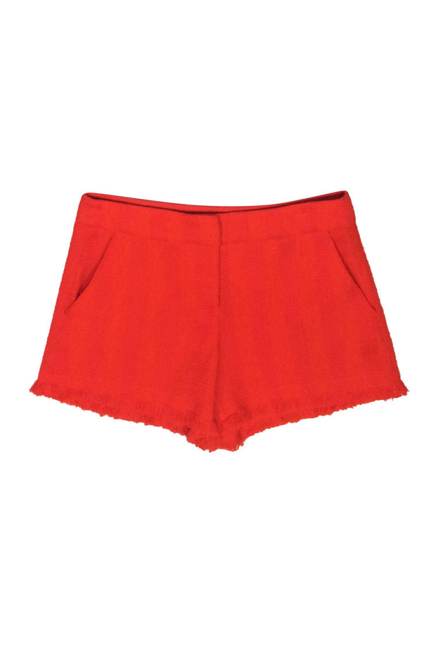 Current Boutique-Trina Turk - Orange Woven Fringe Shorts Sz 0