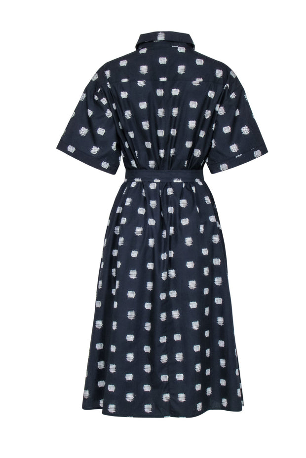 Current Boutique-Tucker - Black "The Sarah Shirt Dress" w/ Crosshatch Print Sz L