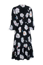 Current Boutique-Tucker - Black & White Large Poppy Floral Print "Juliette" Dress Sz M