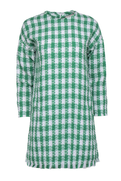 Current Boutique-Tuckernuck - Green & White Plaid Tweed Dress Sz S