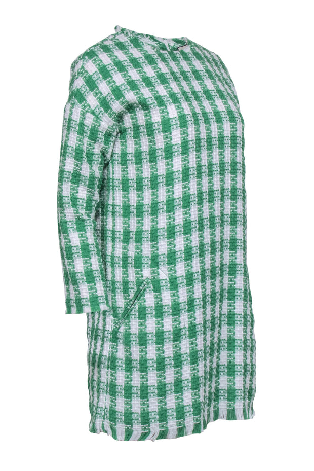 Current Boutique-Tuckernuck - Green & White Plaid Tweed Dress Sz S