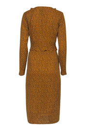Current Boutique-Tularosa - Mustard Yellow & Black Speckled Print Duster Jacket Sz S