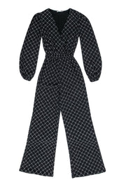 Current Boutique-Tularosa - Black Wide Leg Jumpsuit w/ Silver Beading Sz XXS