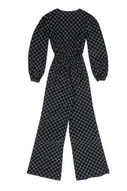 Current Boutique-Tularosa - Black Wide Leg Jumpsuit w/ Silver Beading Sz XXS