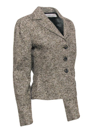 Current Boutique-Valentino - Olive, Beige, & Cream Tweed Blazer Sz 10