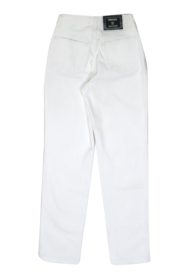 Current Boutique-Versace Jeans Couture - White High Rise Denim Skinny Jeans Sz XS