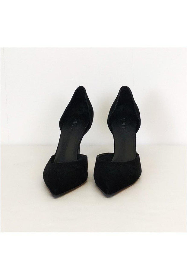 Current Boutique-Vince - Black Suede Cut-Out Heels Sz 9.5