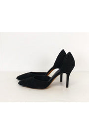 Current Boutique-Vince - Black Suede Cut-Out Heels Sz 9.5