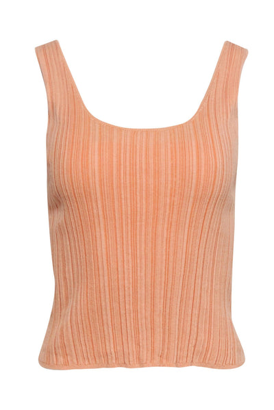 Current Boutique-Vince - Light Orange Ribbed Cotton Tank Sz M