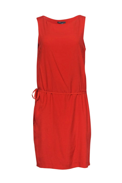 Current Boutique-Vince - Coral Side-Drawstring Drop Waist Dress Sz M