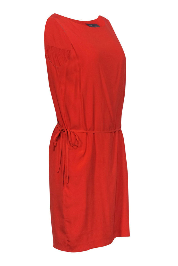 Current Boutique-Vince - Coral Side-Drawstring Drop Waist Dress Sz M