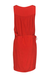 Current Boutique-Vince - Coral Side-Drawstring Drop Waist Dress Sz M