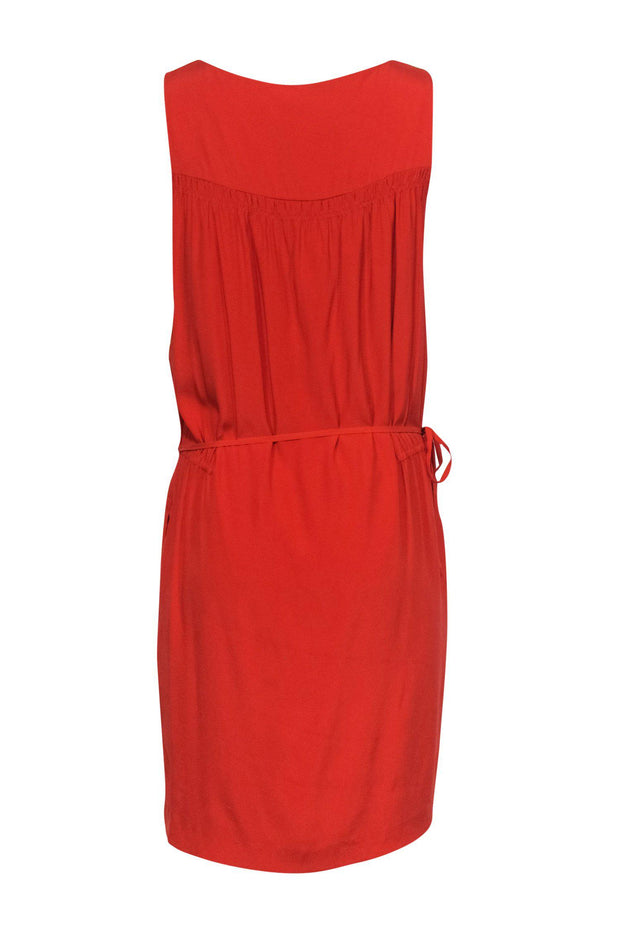 Current Boutique-Vince - Coral Side-Drawstring Drop Waist Dress Sz M