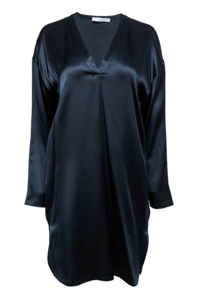 Current Boutique-Vince - Navy Silk Shift Dress Sz S