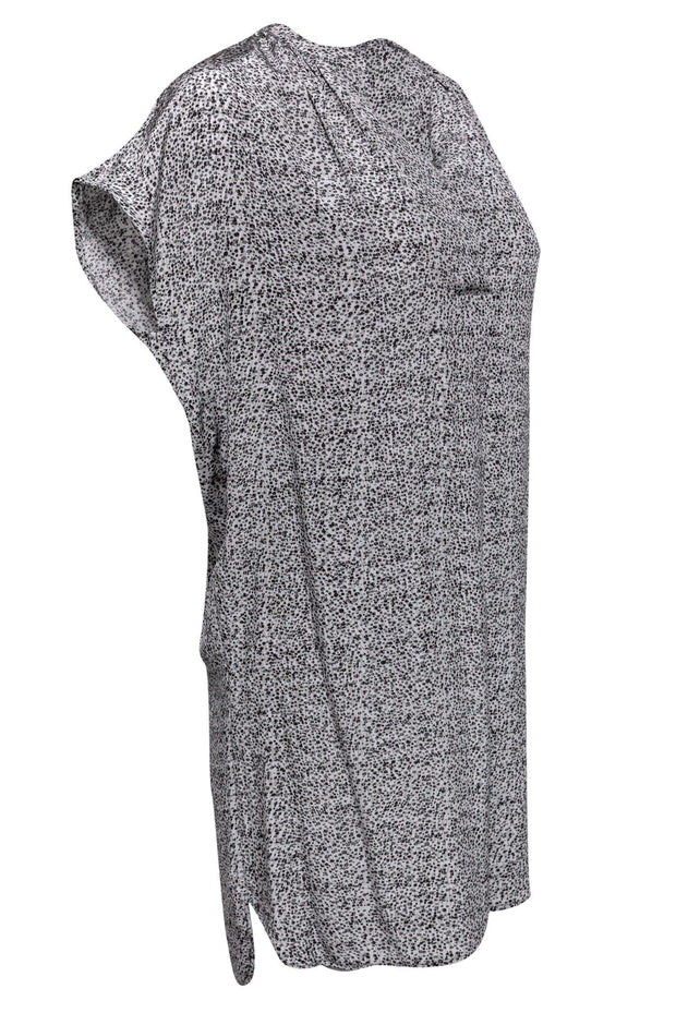 Current Boutique-Vince - Grey Speckled Silk Cap Sleeve Dress Sz XS