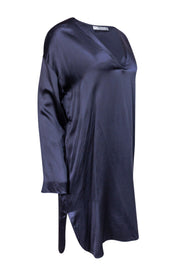 Current Boutique-Vince - Grey Silk Long Sleeve Dress Sz M