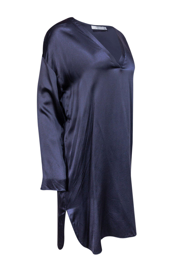 Current Boutique-Vince - Grey Silk Long Sleeve Dress Sz M