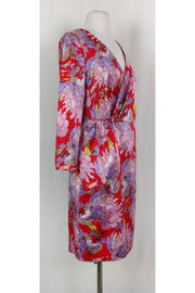 Current Boutique-Vivienne Tam - Red Silk Floral Dress Sz 6