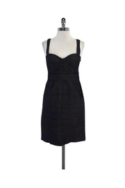 Current Boutique-Walter - Dark Blue Cotton Blend Bodycon Sleeveless Dress Sz 2