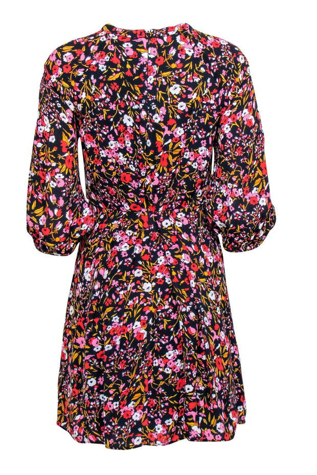 Current Boutique-Whistles - Navy Floral Printed A-Line Dress Sz 0