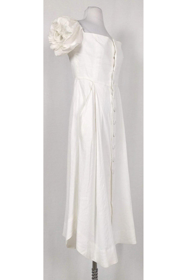 Current Boutique-Whit - Off-the-Shoulder Linen Blend Dress Sz 10