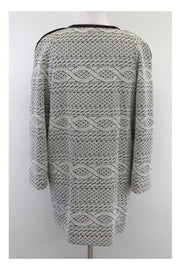 Current Boutique-Yoana Baraschi - White & Black Knit Coat Sz 8