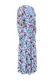 Current Boutique-Yumi Kim - Blue w/ Red & White Floral Print Maxi Dress Sz M