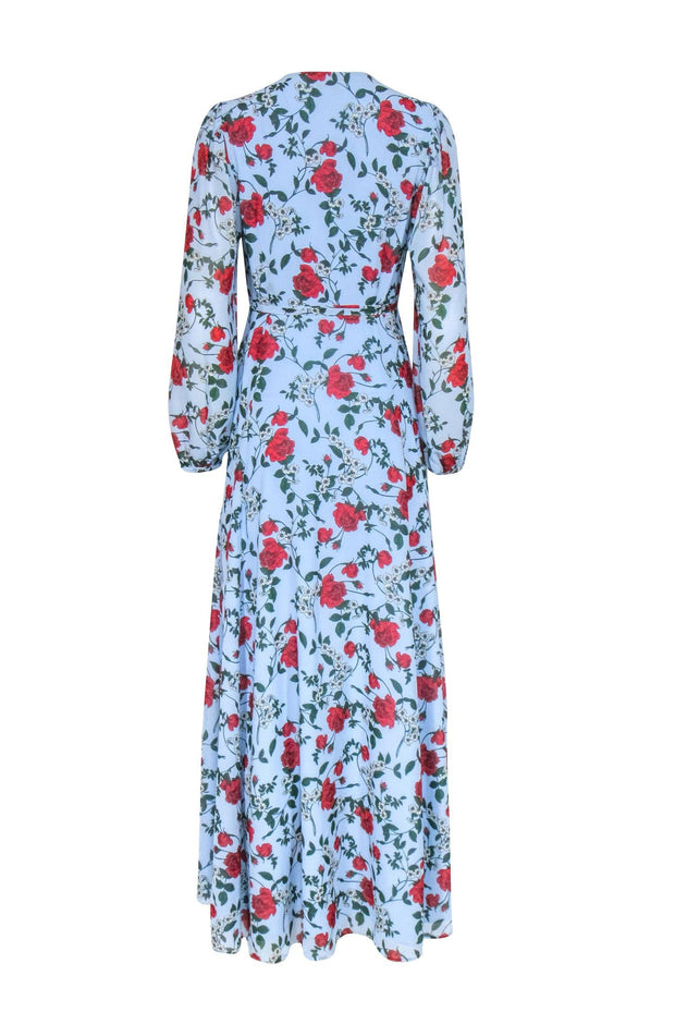 Current Boutique-Yumi Kim - Blue w/ Red & White Floral Print Maxi Dress Sz M
