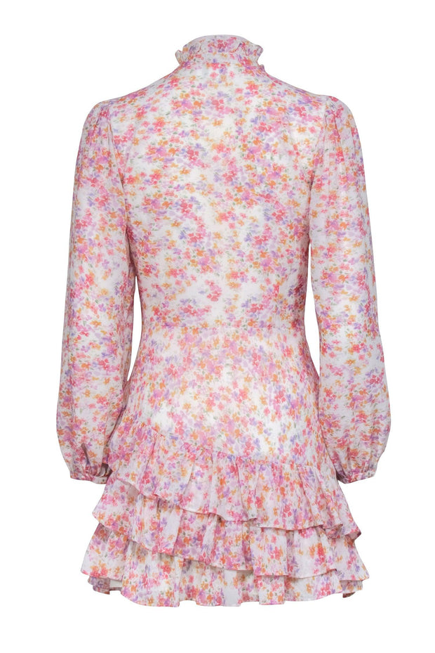 Current Boutique-Yumi Kim – Pink, Purple & Orange Floral Print Dress Sz XS
