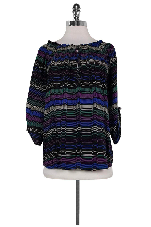 Current Boutique-Yumi Kim - Multicolor Striped Blouse Sz S