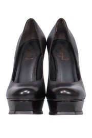 Current Boutique-Yves Saint Laurent - Brown Platform Pumps Sz 10