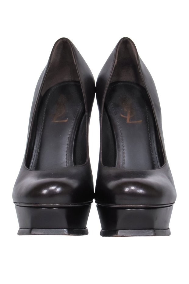 Current Boutique-Yves Saint Laurent - Brown Platform Pumps Sz 10