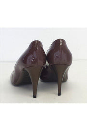 Current Boutique-Yves Saint Laurent - Taupe Patent Leather Heels Sz 5.5