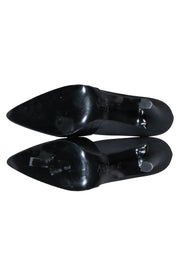 Current Boutique-Yves Saint Laurent - Black Pointed Toe Pump w/ Pleated Detail Sz 7.5
