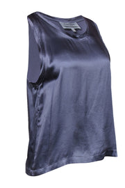 Current Boutique-Yves Saint Laurent - Blueish Grey Silky Tank Sz L