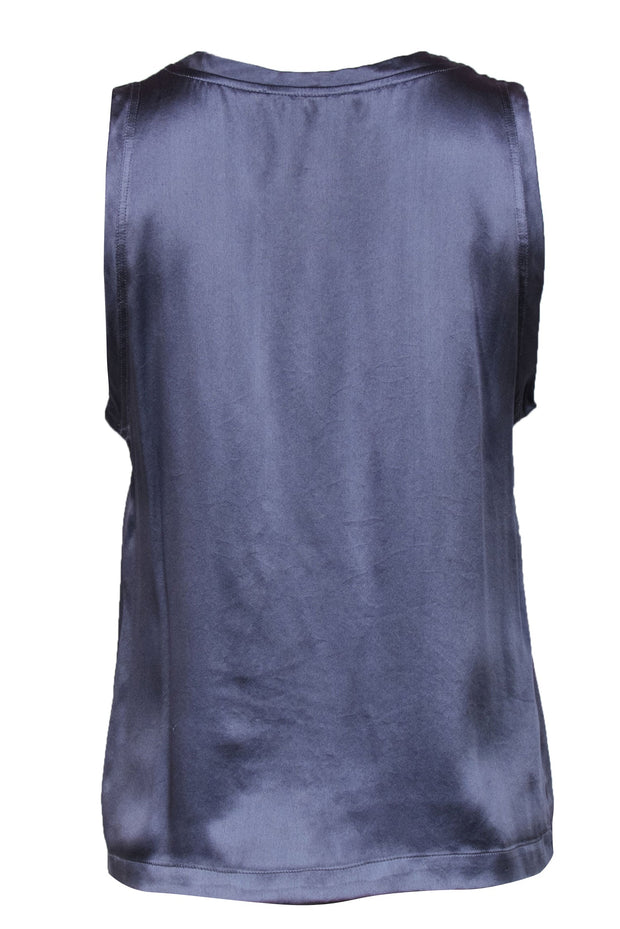 Current Boutique-Yves Saint Laurent - Blueish Grey Silky Tank Sz L