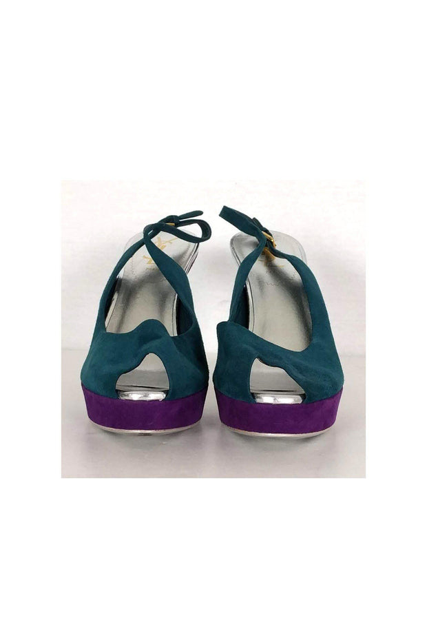 Current Boutique-Yves Saint Laurent - Multicolor Slingback Pumps Sz 8.5